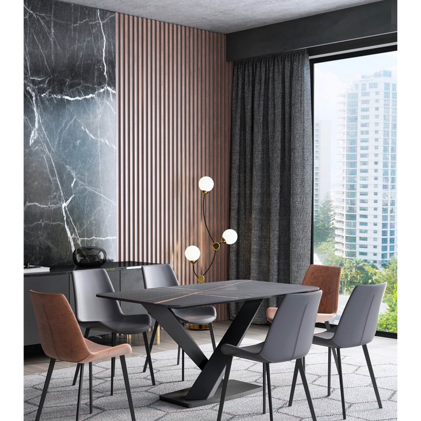 Panneau de revêtement mural en bois massif 93 po x 6 po x 0,8 po - 3 pièces + 1 pièce de garniture d'extrémité