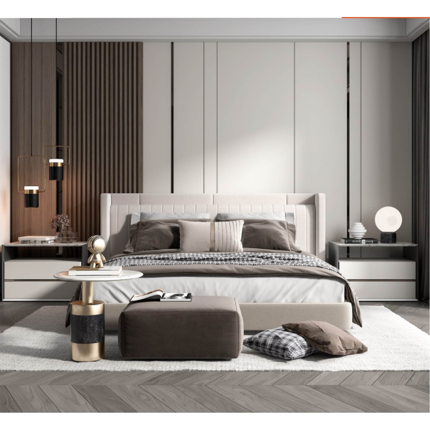 Panneau de revêtement mural en bois massif 93 po x 6 po x 0,8 po - 3 pièces + 1 pièce de garniture d'extrémité