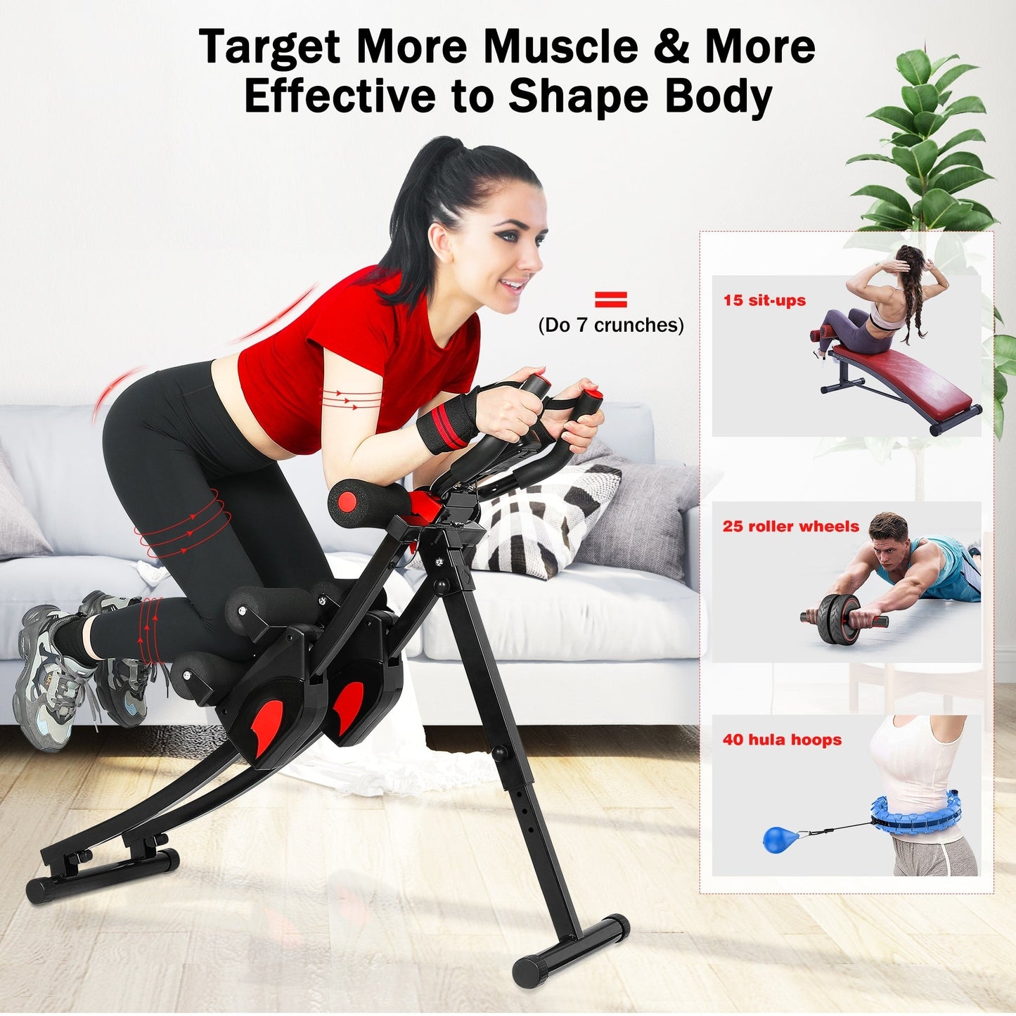 Appareil abdominal pliable pour exercices abdominaux à domicile