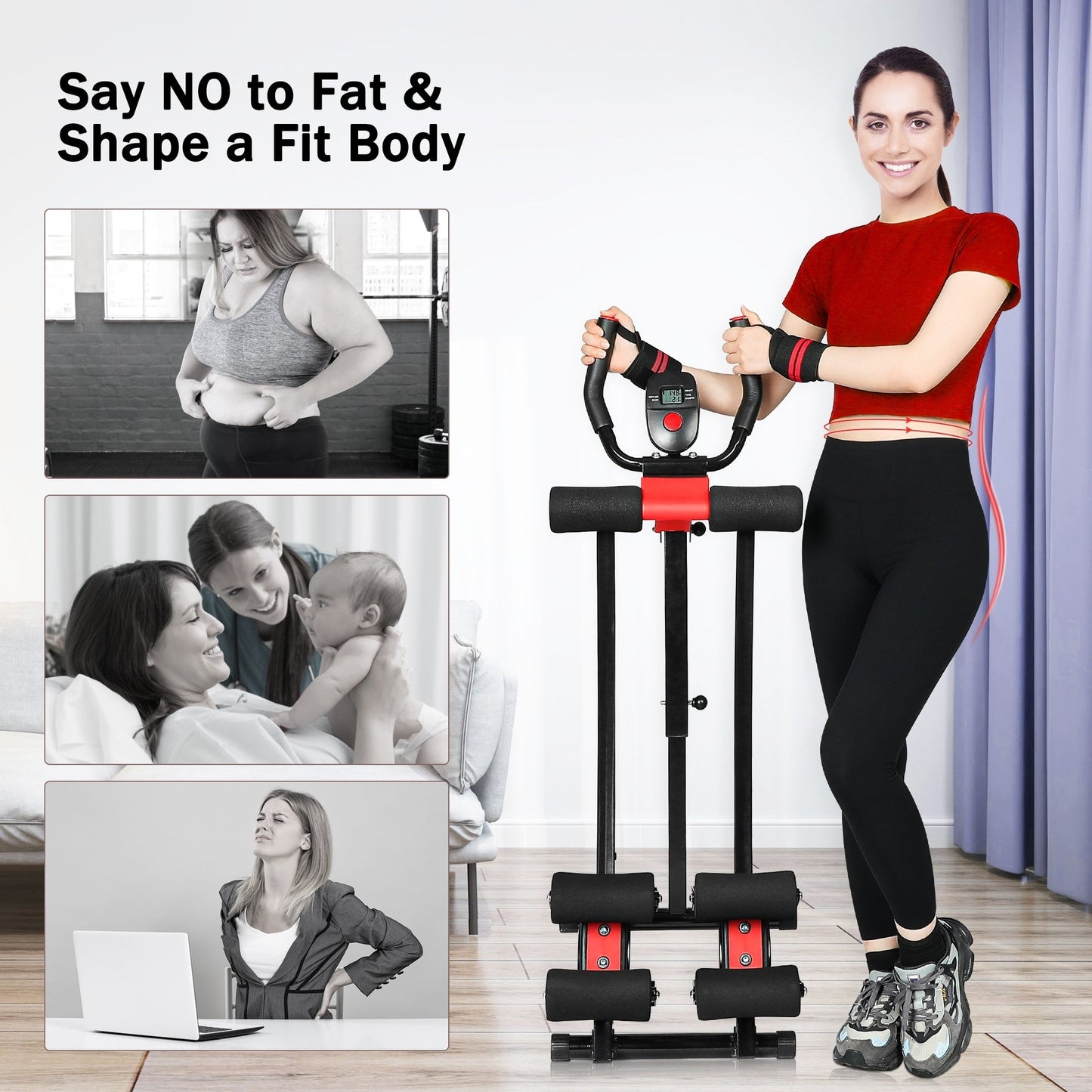 Appareil abdominal pliable pour exercices abdominaux à domicile