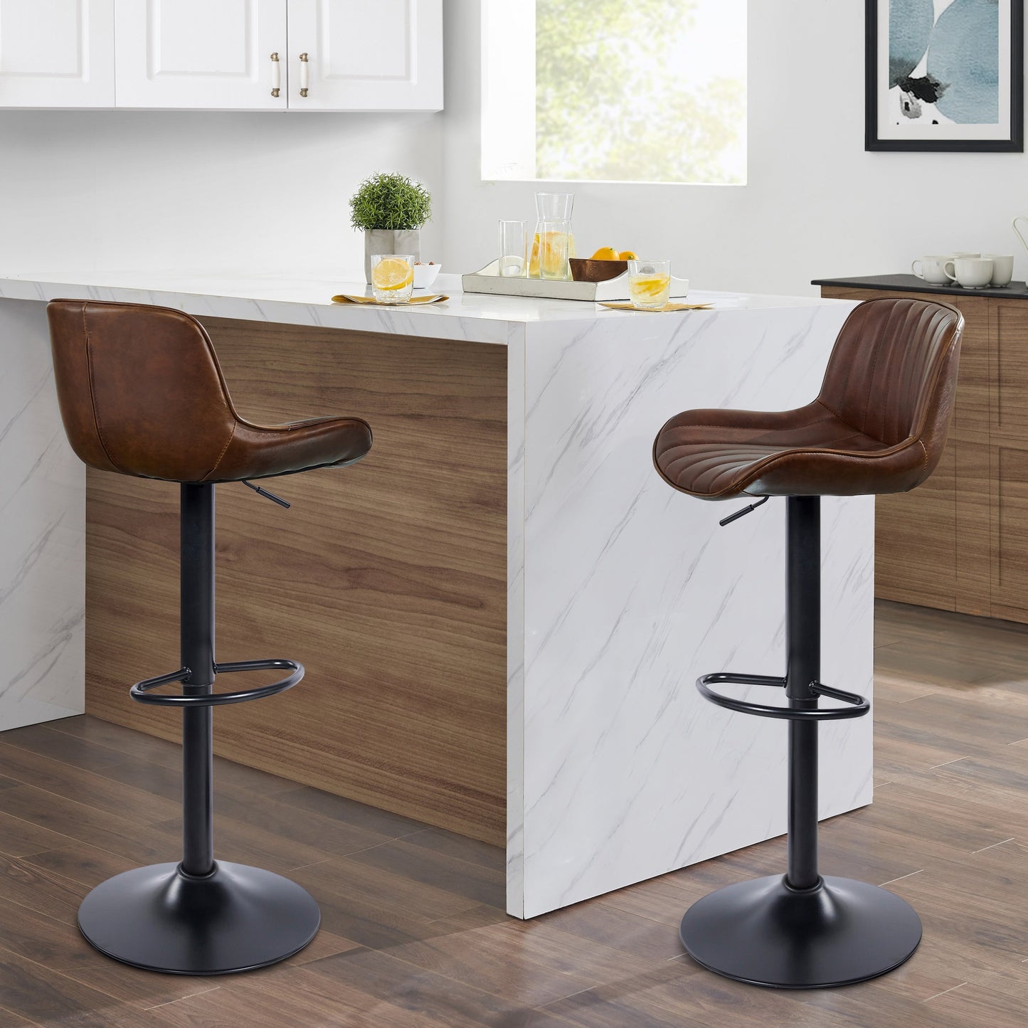 Tabouret de bar pivotant à hauteur réglable Art Leon, lot de 2