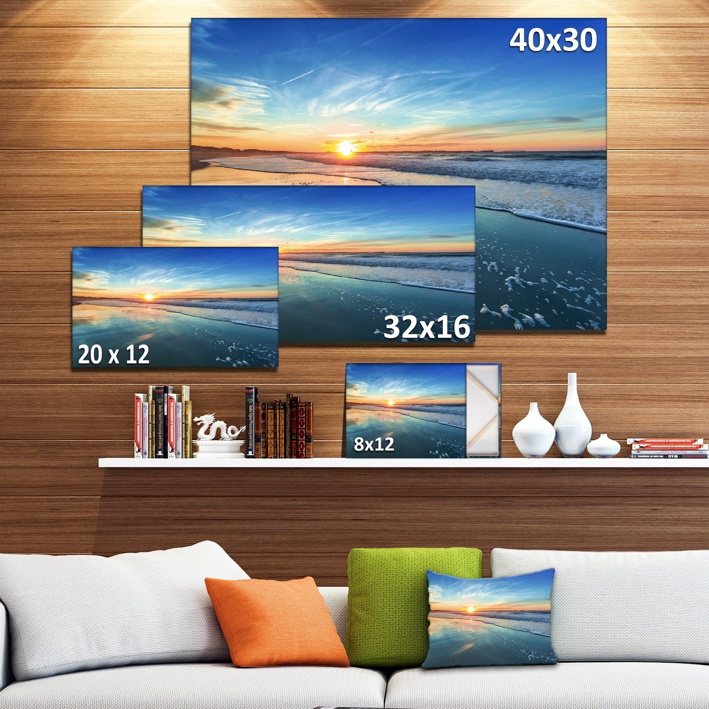 Coucher de soleil au bord de mer - Toile murale