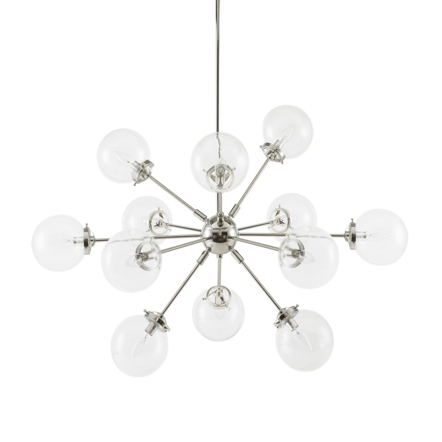 Lustre Paige à 12 lumières avec ampoules globe surdimensionnées INK+IVY