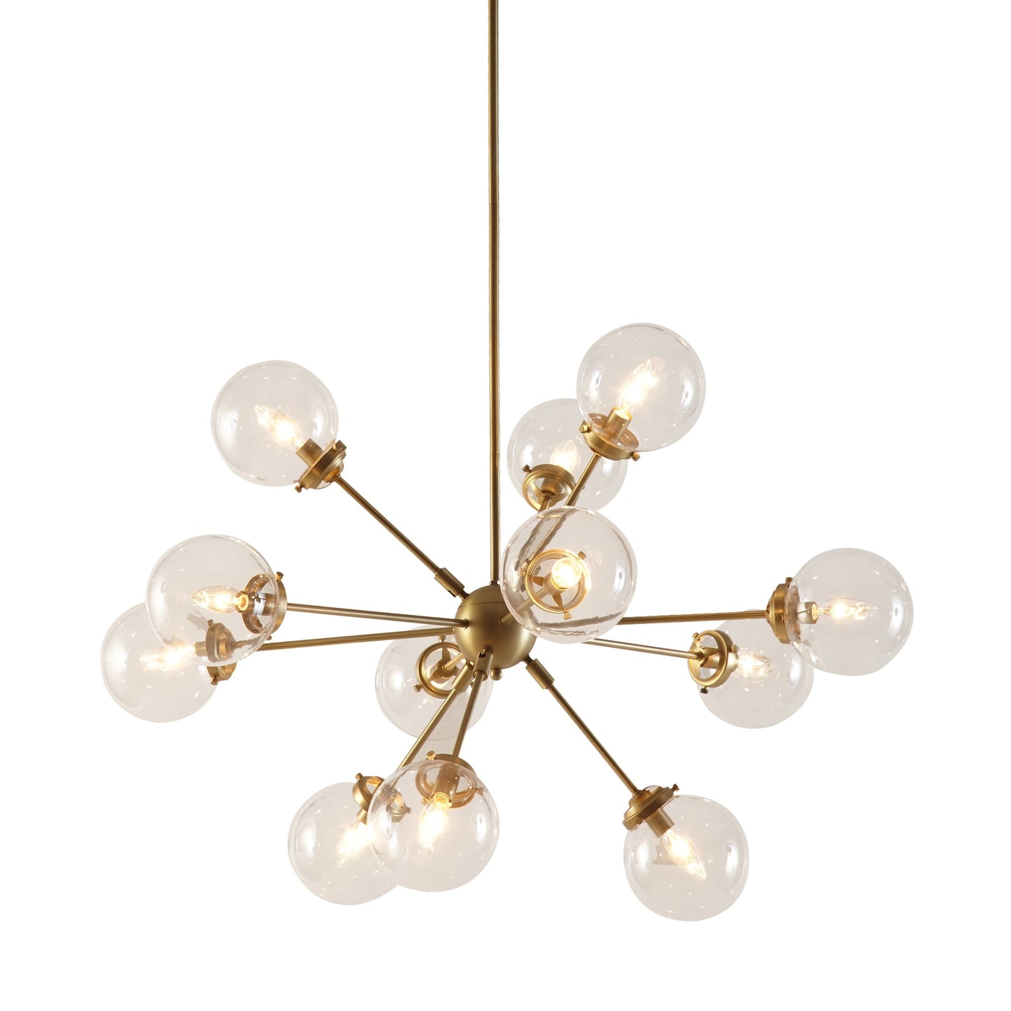 Lustre Paige à 12 lumières avec ampoules globe surdimensionnées INK+IVY