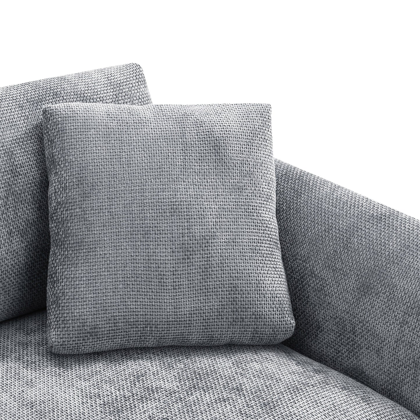 Canapé sectionnel Cloud, ensemble de canapés de luxe en forme de L avec 2 oreillers gratuits, mobilier d'intérieur 4 places en chenille avec méridienne surdimensionnée