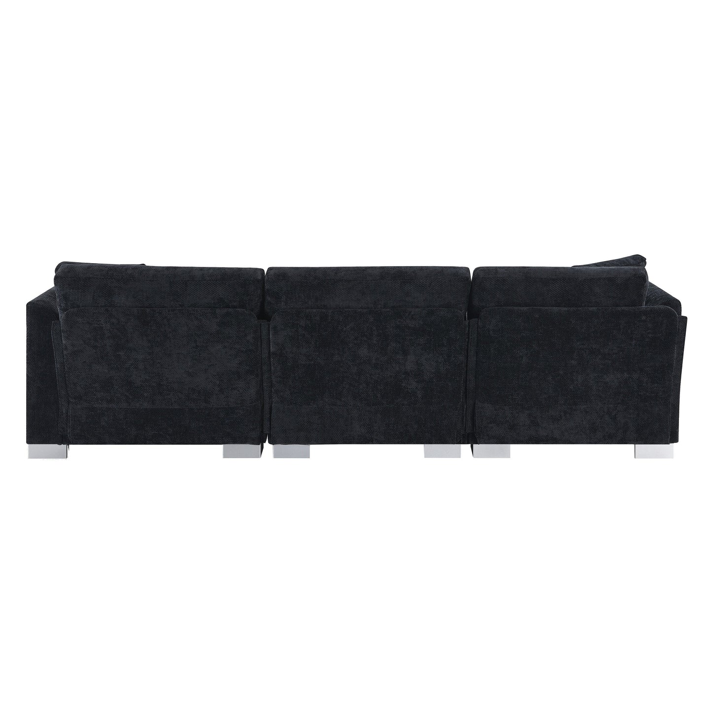 Canapé sectionnel Cloud, ensemble de canapés de luxe en forme de L avec 2 oreillers gratuits, mobilier d'intérieur 4 places en chenille avec méridienne surdimensionnée