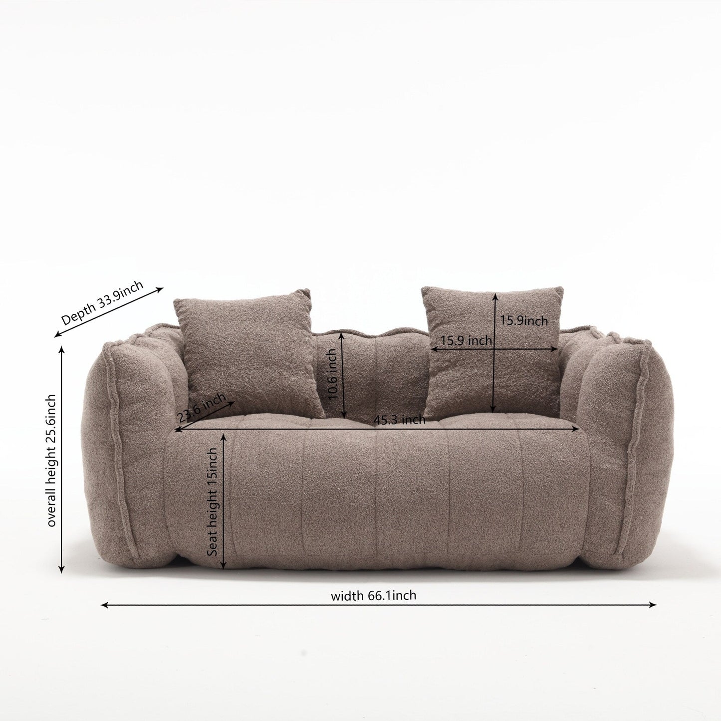 Canapé inclinable carré confortable