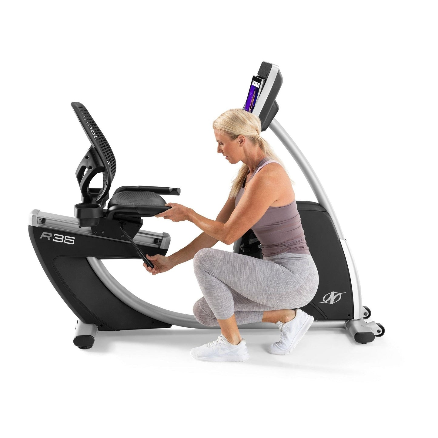 NordicTrack Commercial Series R35 ; vélo d'exercice allongé compatible iFIT avec écran tactile 14 pouces