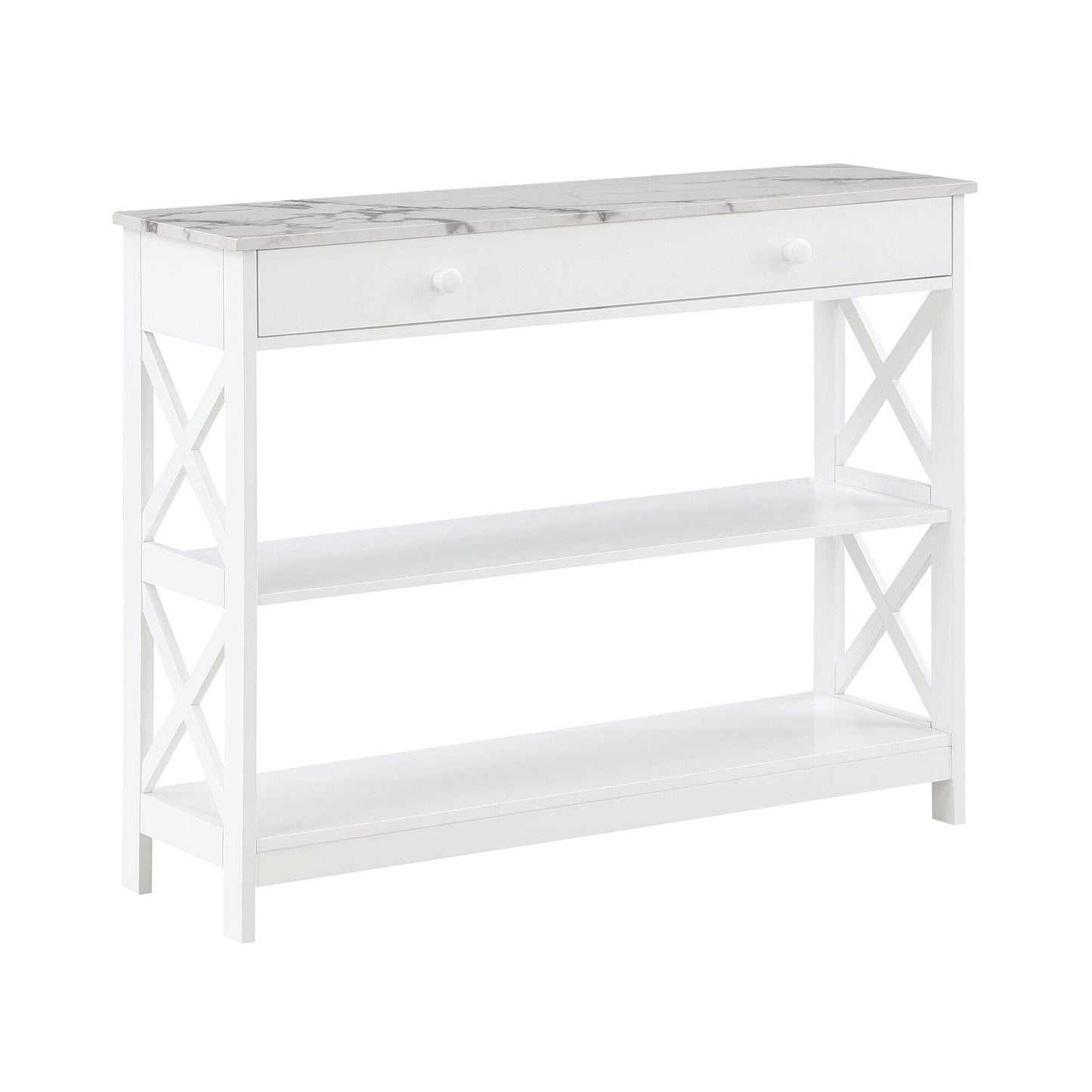 Console Oxford à 1 tiroir avec étagères Convenience Concepts