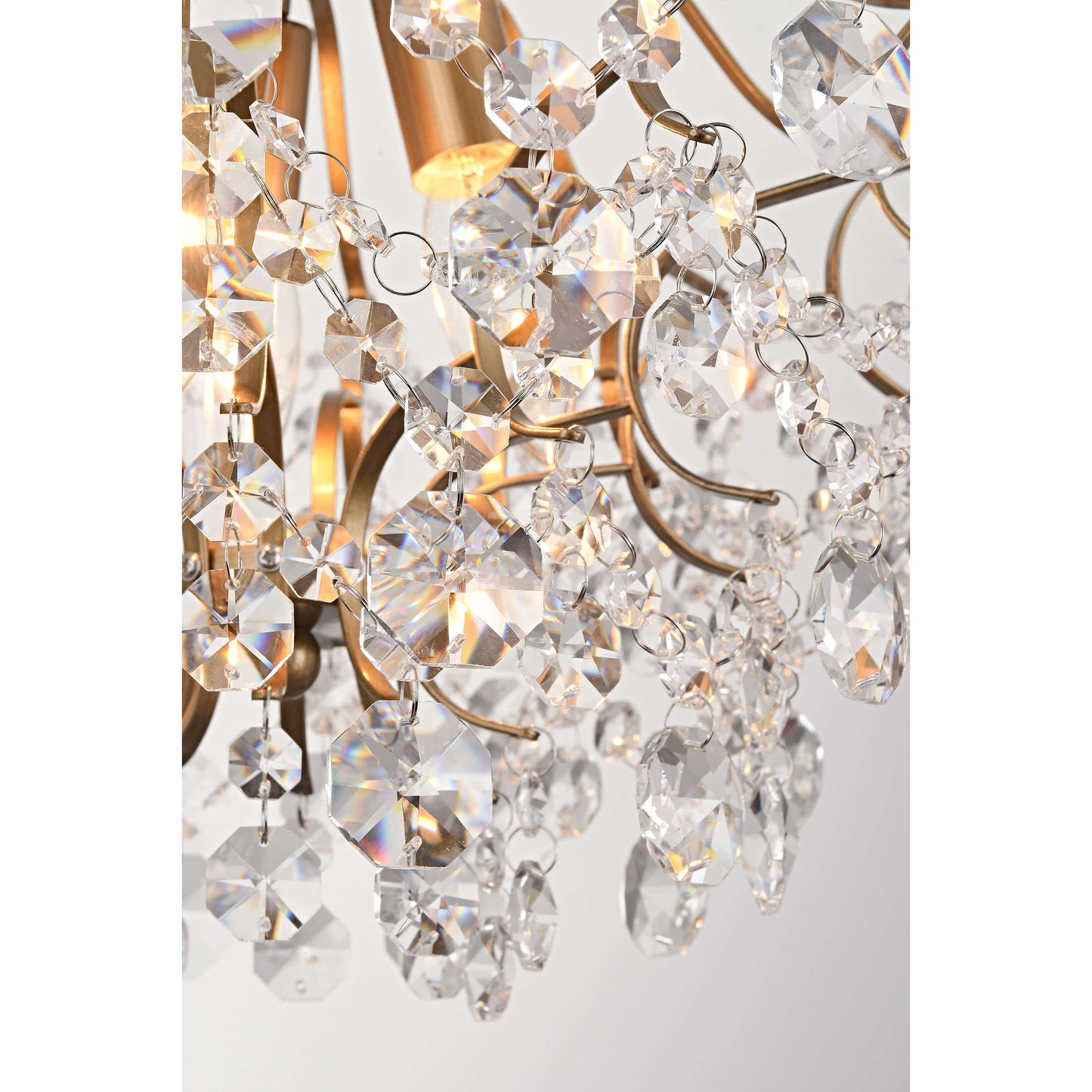 Plafonnier d'intérieur élégant à 3 lumières en cristal Dalia