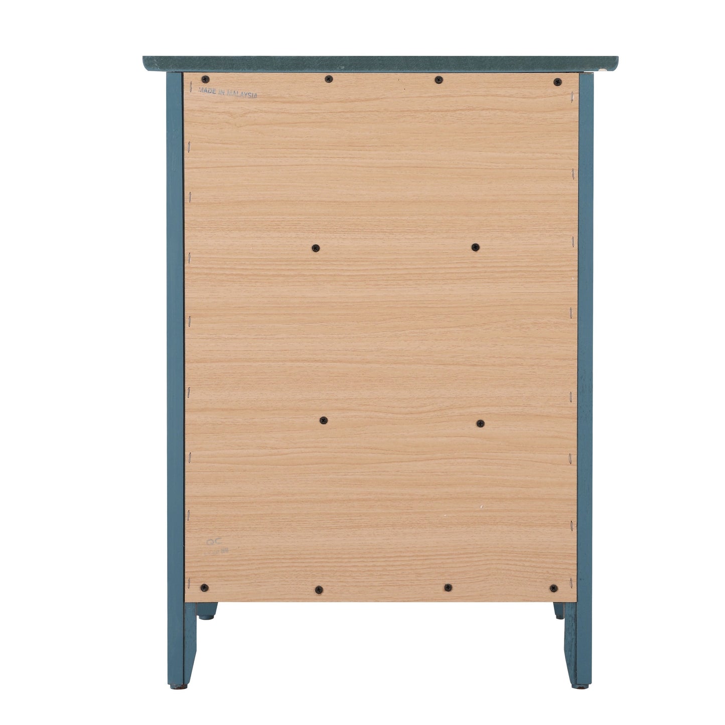 Table de chevet transitionnelle en bois à 3 tiroirs Daniel