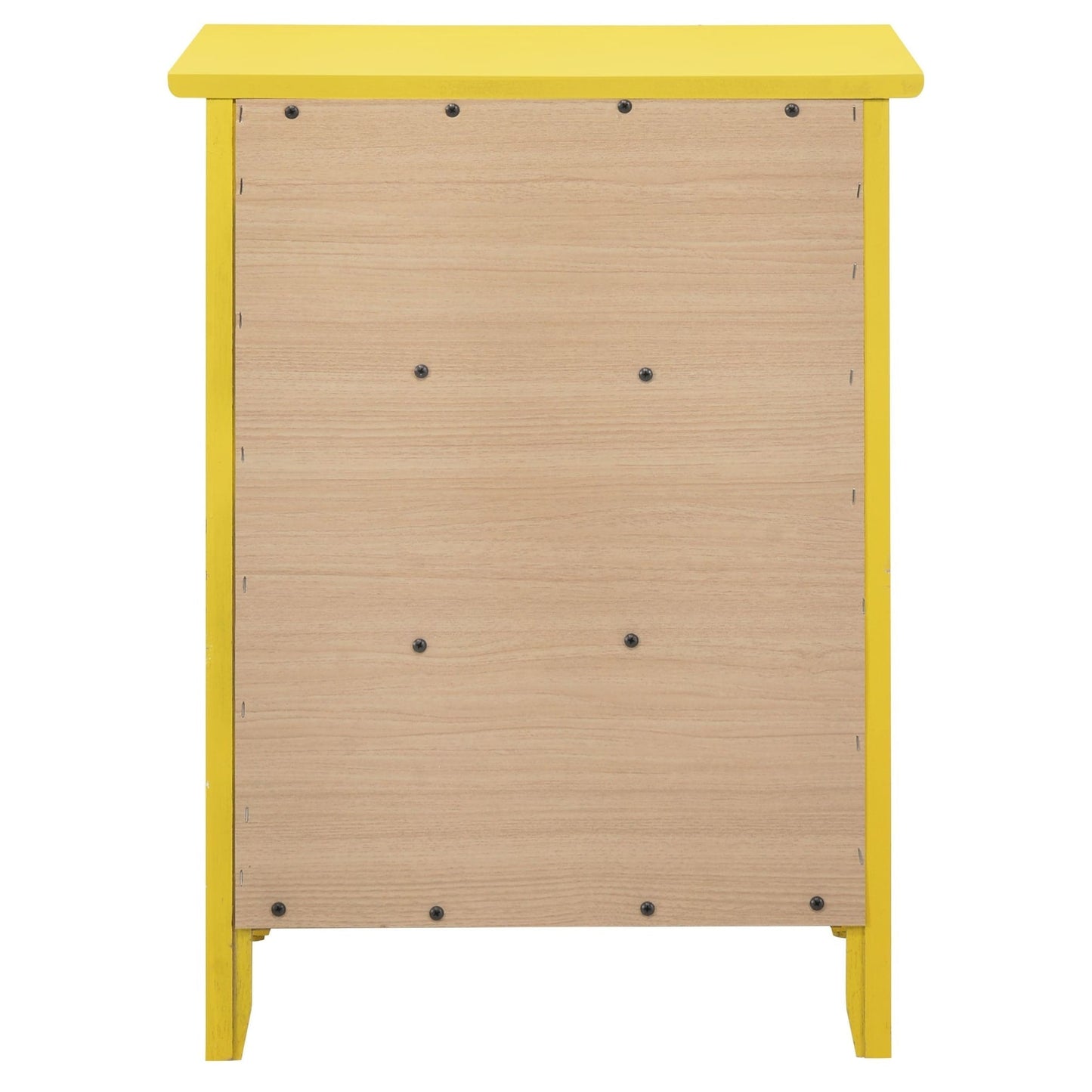 Table de chevet transitionnelle en bois à 3 tiroirs Daniel