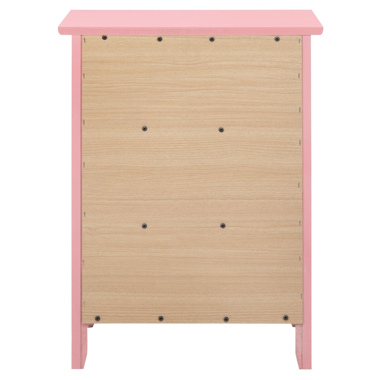 Table de chevet transitionnelle en bois à 3 tiroirs Daniel
