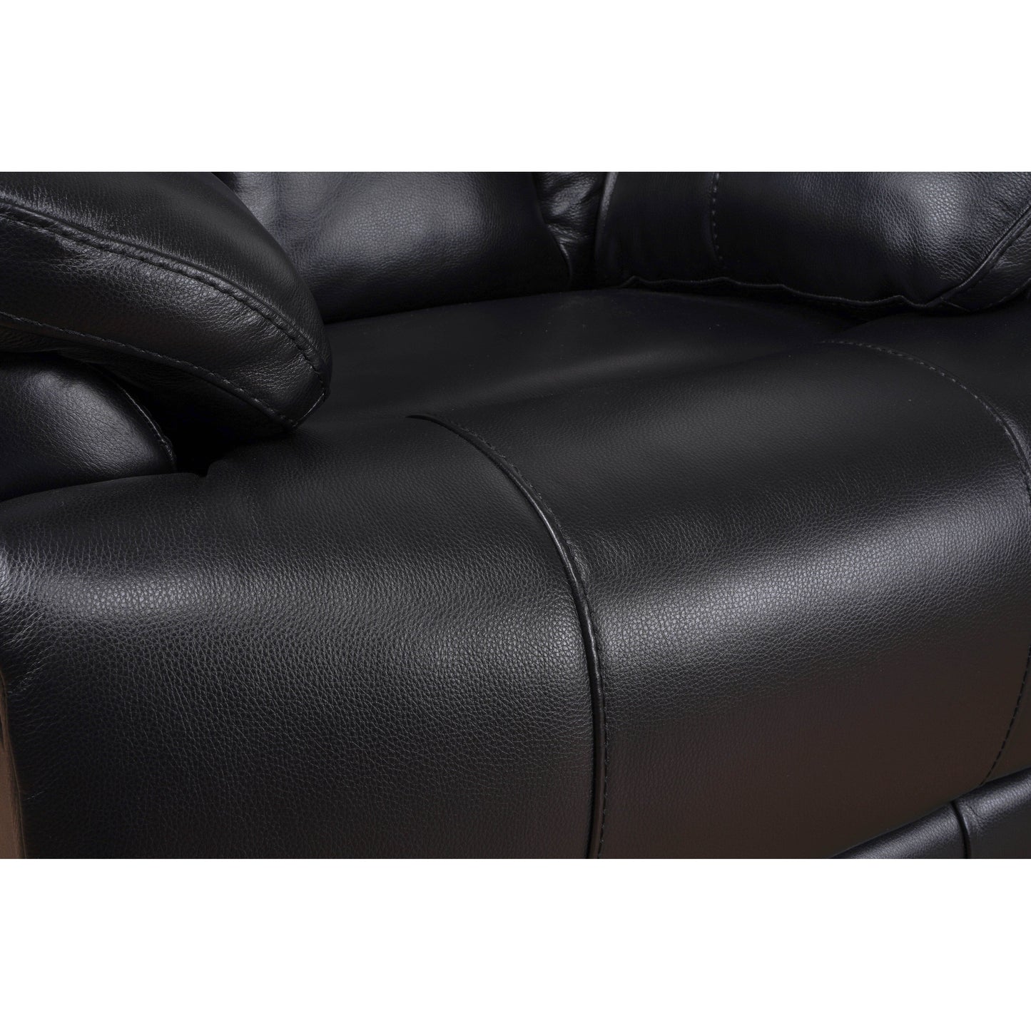 Fauteuil inclinable manuel extensible avec repose-pieds en cuir véritable marron de qualité supérieure Davin