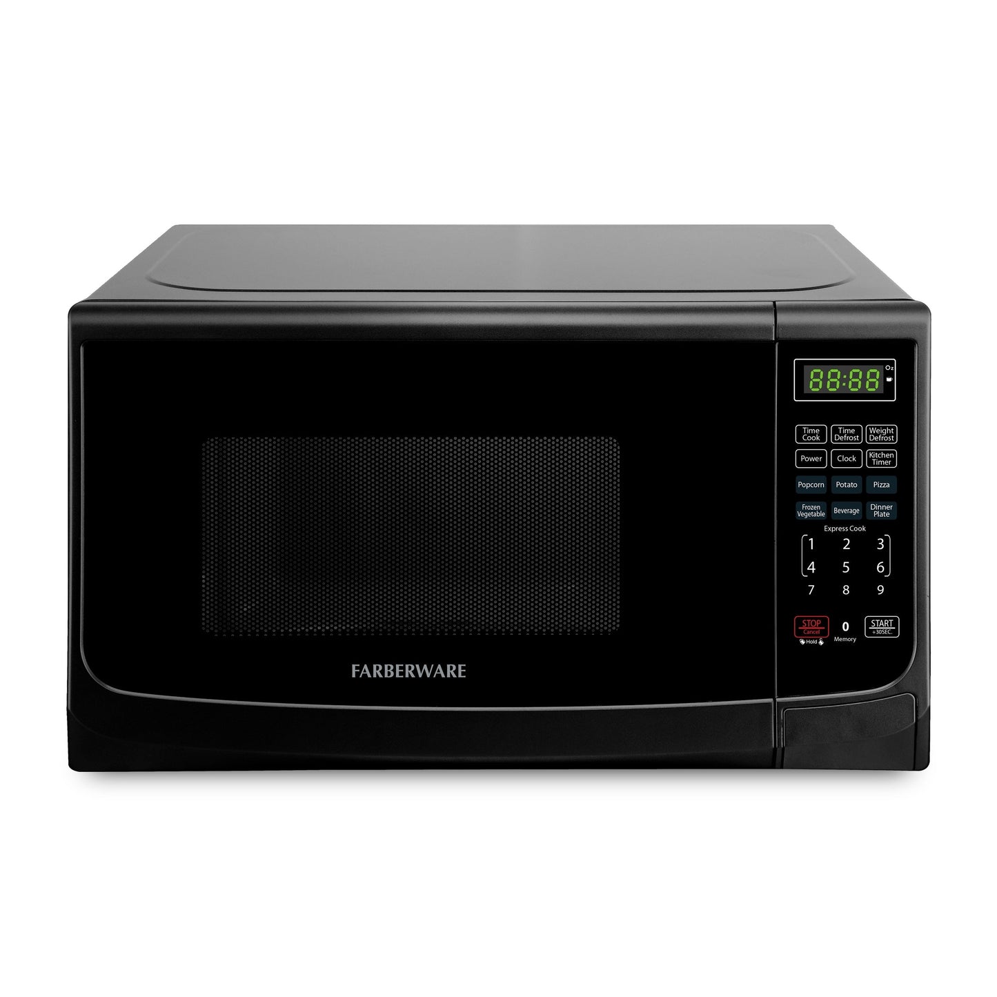 Four à micro-ondes de comptoir Farberware de 1 000 W et 1,1 pi³ avec éclairage LED et verrouillage enfant