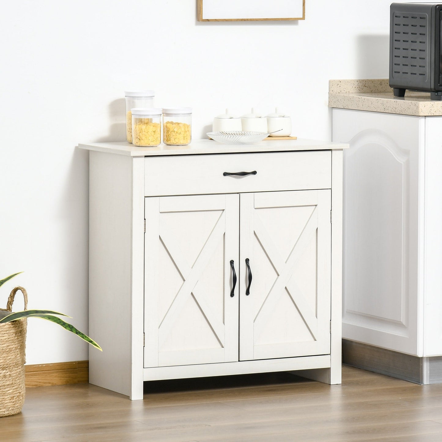 Buffet style grange HOMCOM 32, meuble de rangement buffet, bar à café pour salon ou entrée