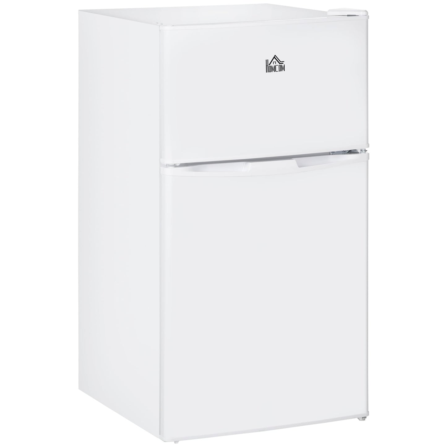 Mini-réfrigérateur HOMCOM à deux portes avec congélateur, réfrigérateur compact de 3,2 pi³ avec étagère réglable, thermostat réglable