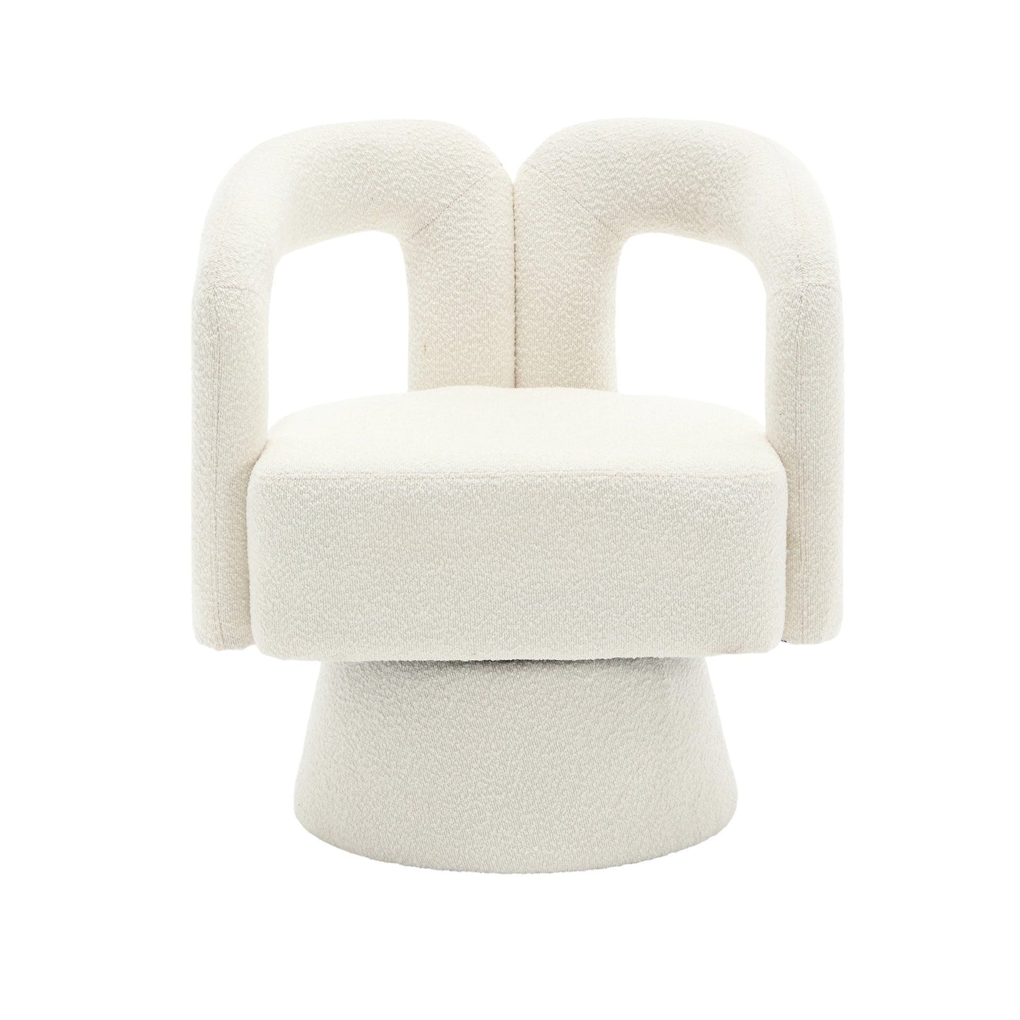 Fauteuils d'appoint pivotants à 360 degrés rembourrés Boucle de HOMEFUN