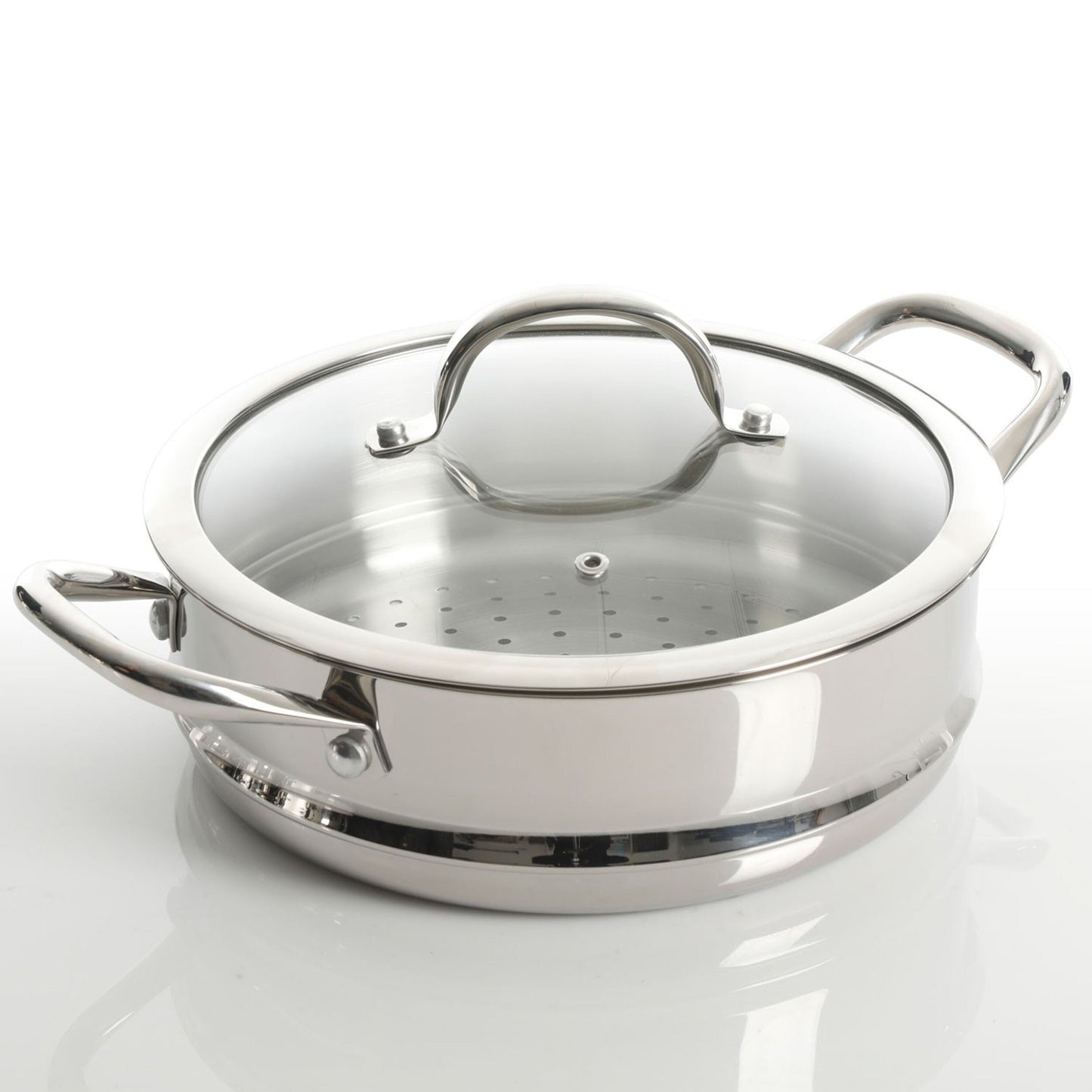 Batterie de cuisine robuste en acier inoxydable, 10 pièces