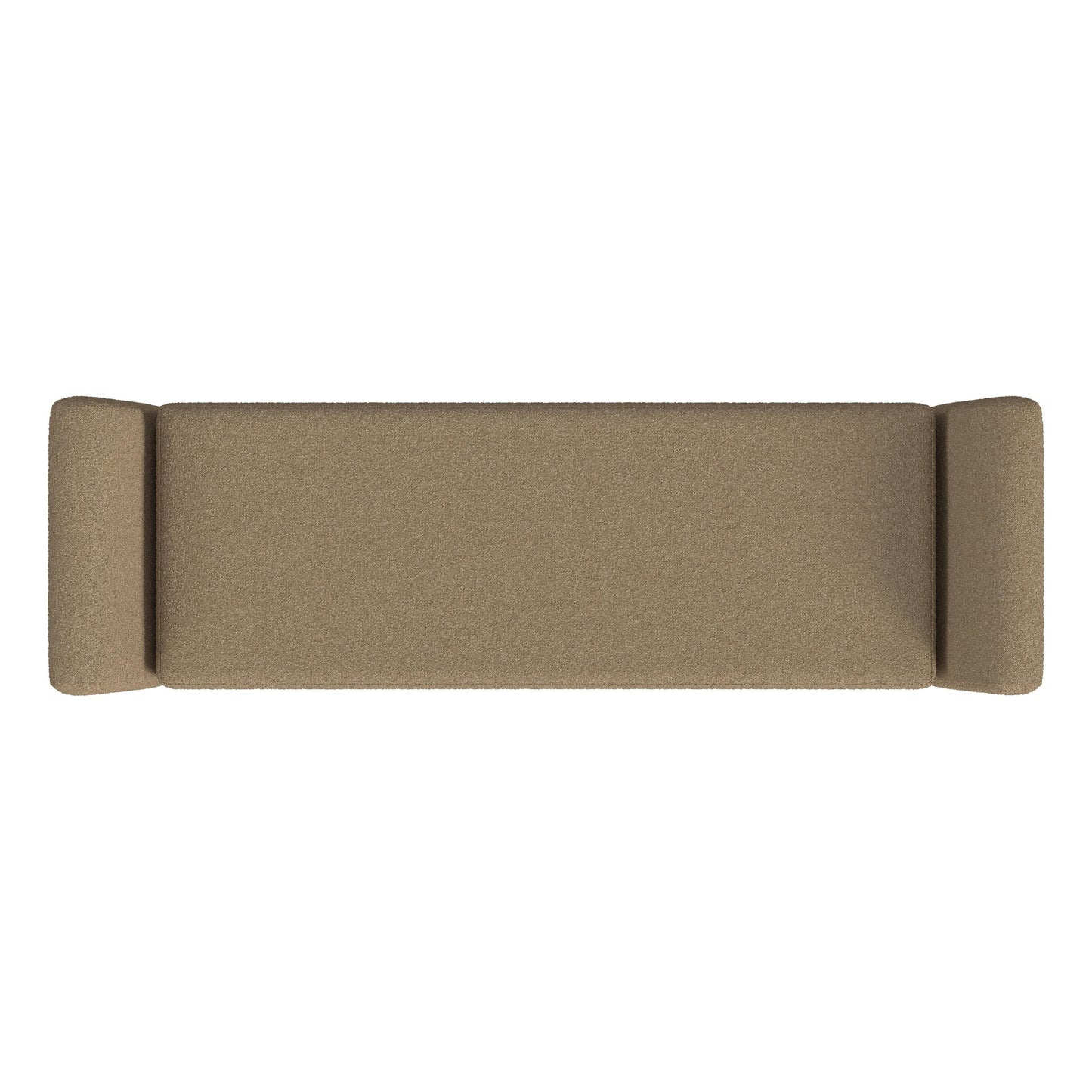 Banc de rangement moderne Sherpa avec pieds en bois HomePop