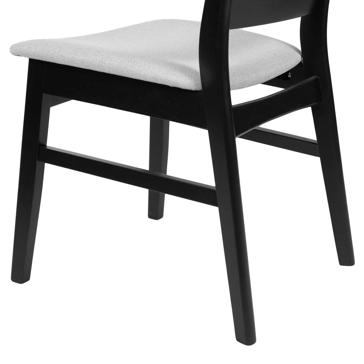 Chaise de salle à manger Abrielle en bois d'hévéa rembourrée de style milieu de siècle (lot de 2) par Christopher Knight Home