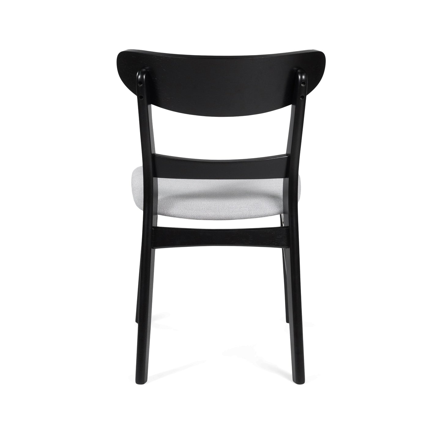 Chaise de salle à manger Abrielle en bois d'hévéa rembourrée de style milieu de siècle (lot de 2) par Christopher Knight Home
