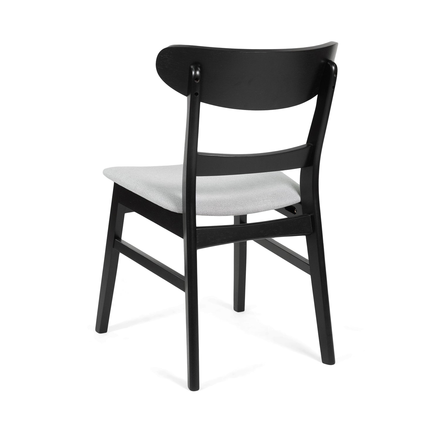 Chaise de salle à manger Abrielle en bois d'hévéa rembourrée de style milieu de siècle (lot de 2) par Christopher Knight Home