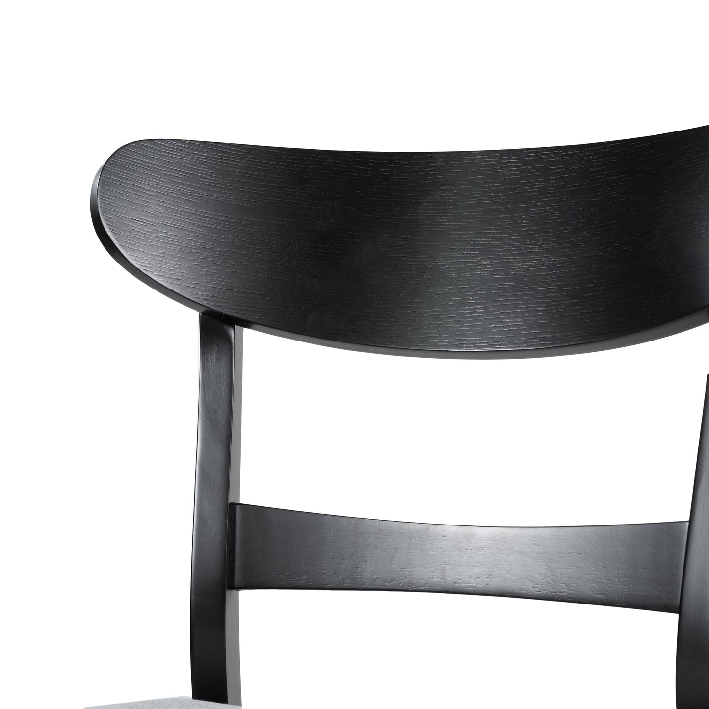 Chaise de salle à manger Abrielle en bois d'hévéa rembourrée de style milieu de siècle (lot de 2) par Christopher Knight Home
