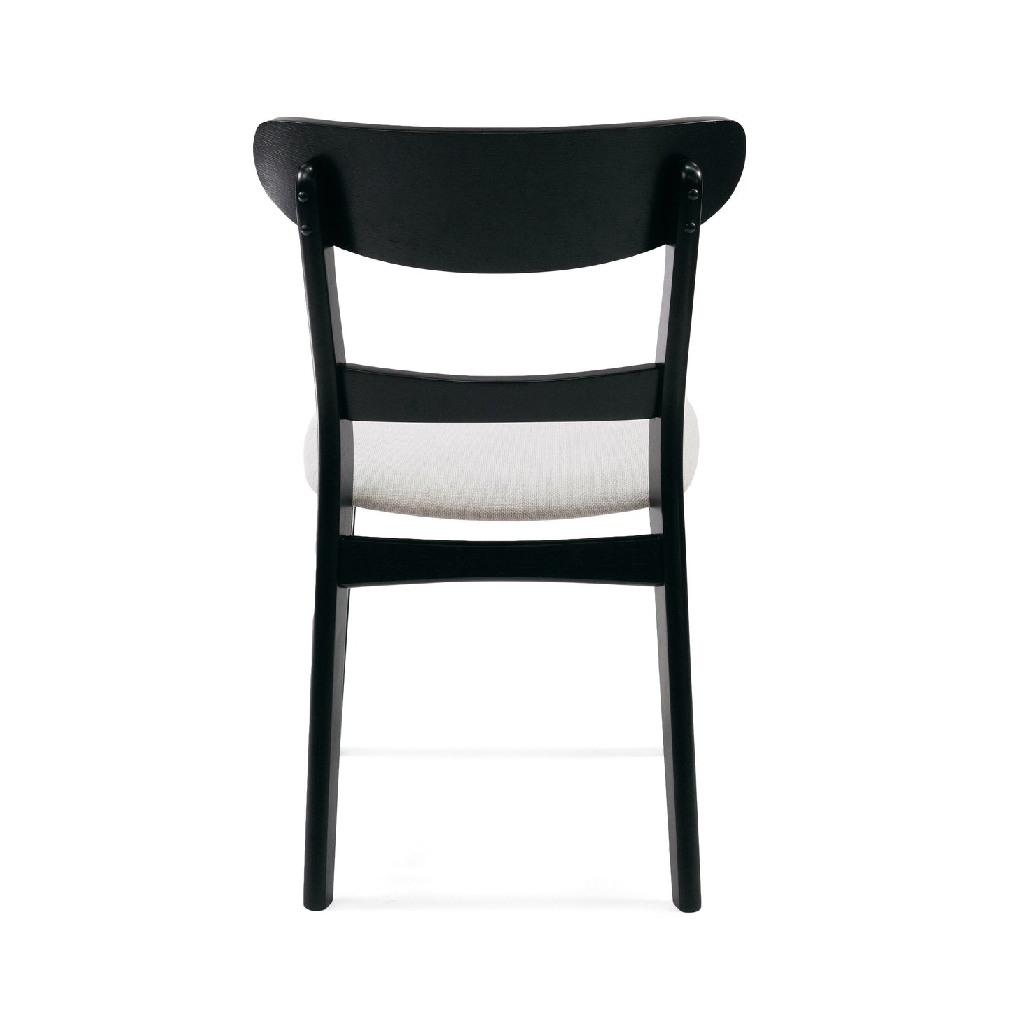 Chaise de salle à manger Abrielle en bois d'hévéa rembourrée de style milieu de siècle (lot de 2) par Christopher Knight Home