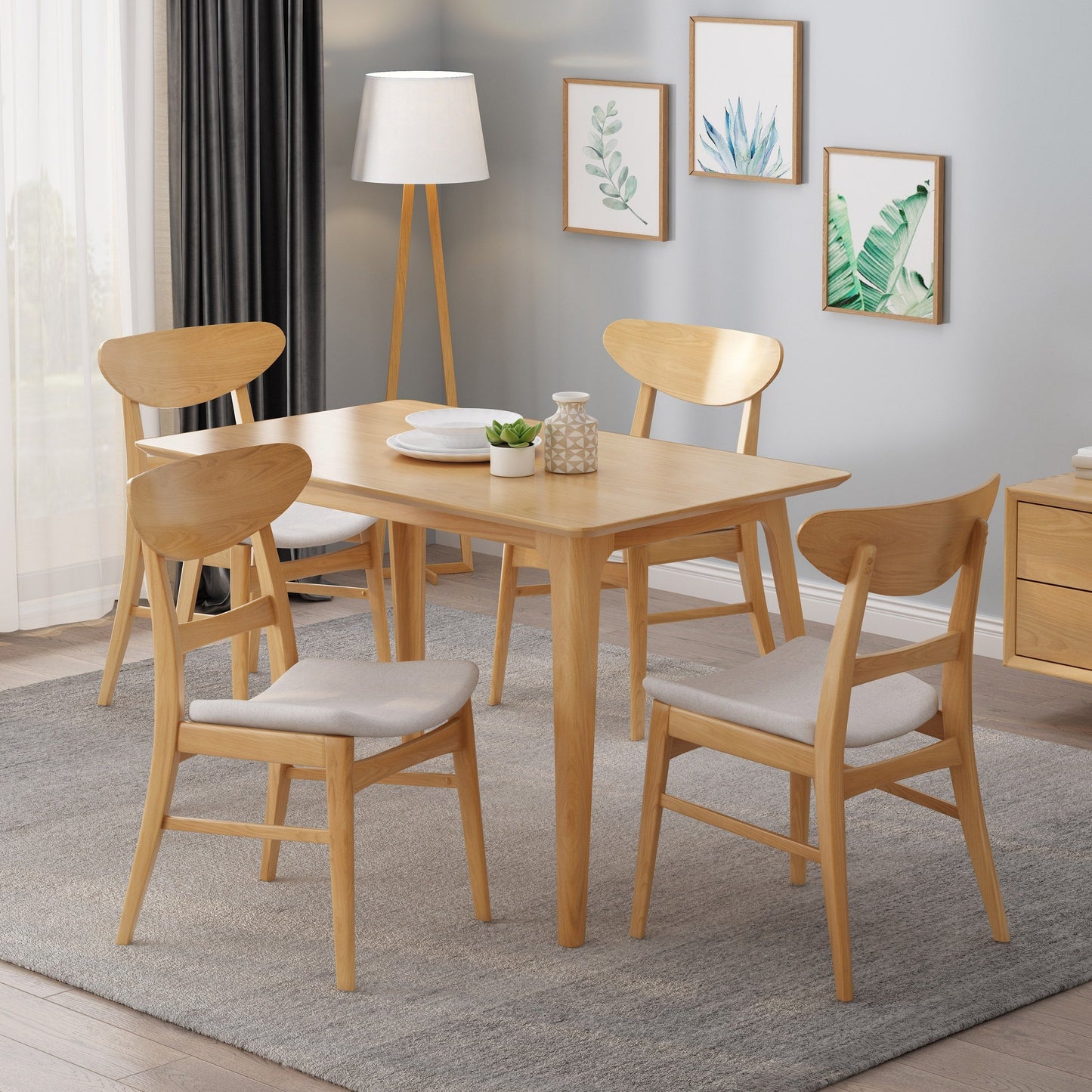 Chaises de salle à manger modernes Idalia du milieu du siècle (lot de 4) par Christopher Knight Home