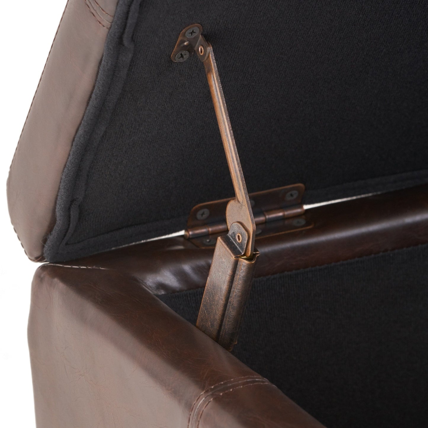 Banc de rangement en similicuir Lucinda par Christopher Knight Home - 51,25 L x 17,50 l x 16,25 H