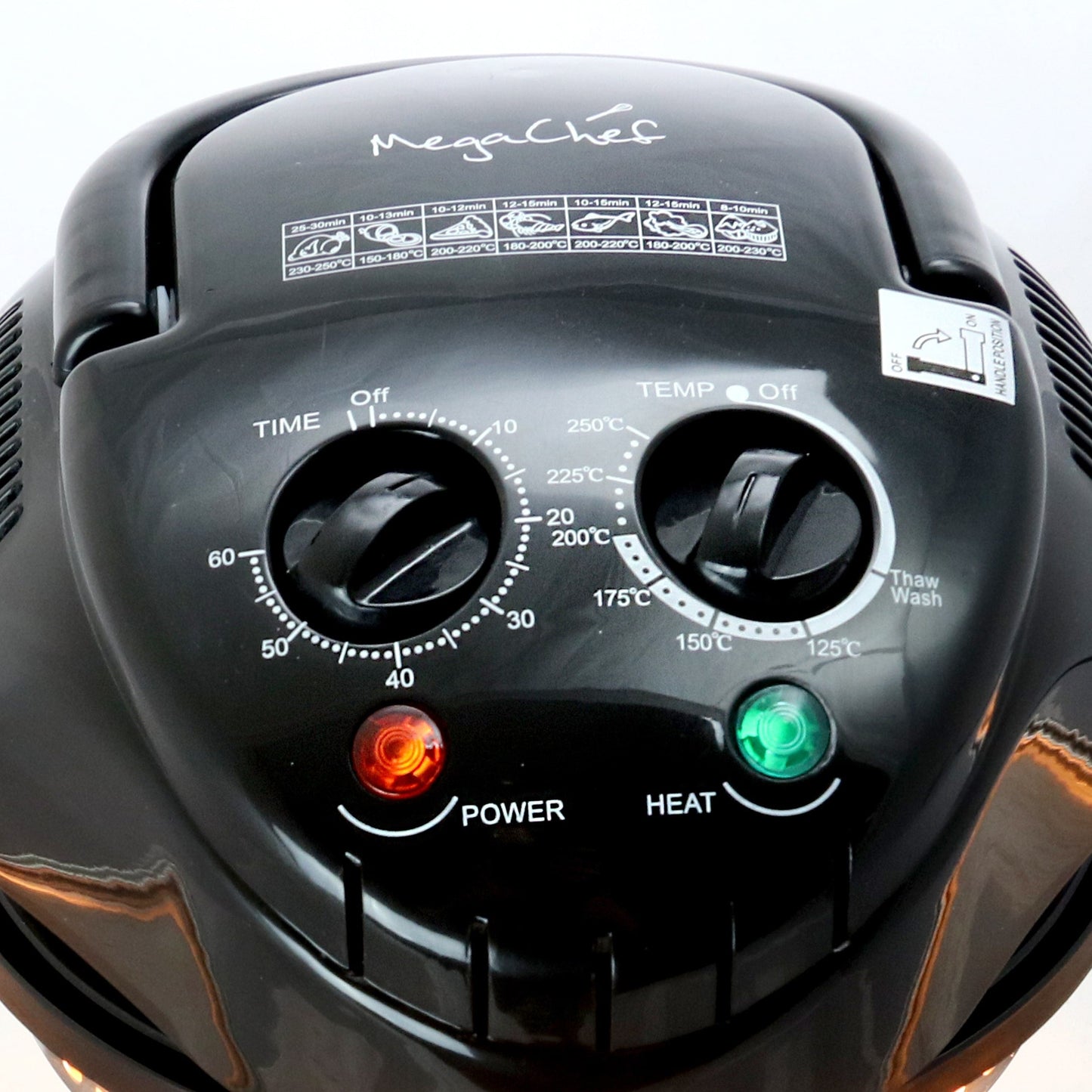 Friteuse à air halogène portable MegaChef de comptoir en noir