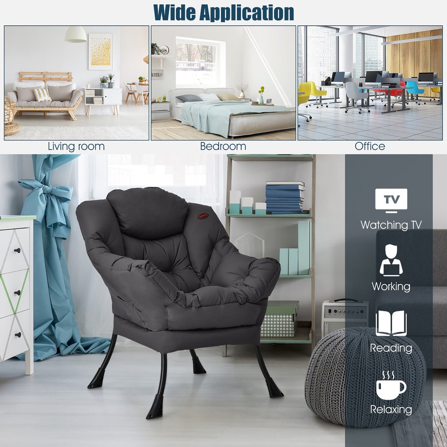 Fauteuil d'appoint moderne pour salon, canapé simple