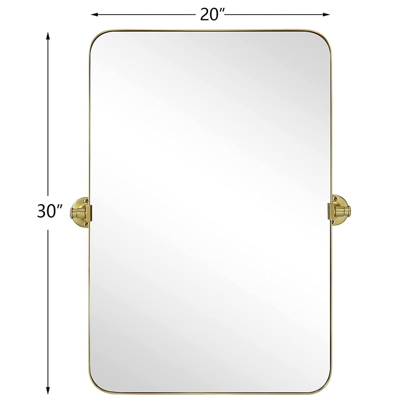 Miroir mural rectangulaire pivotant et inclinable en métal TEHOME Jonathan