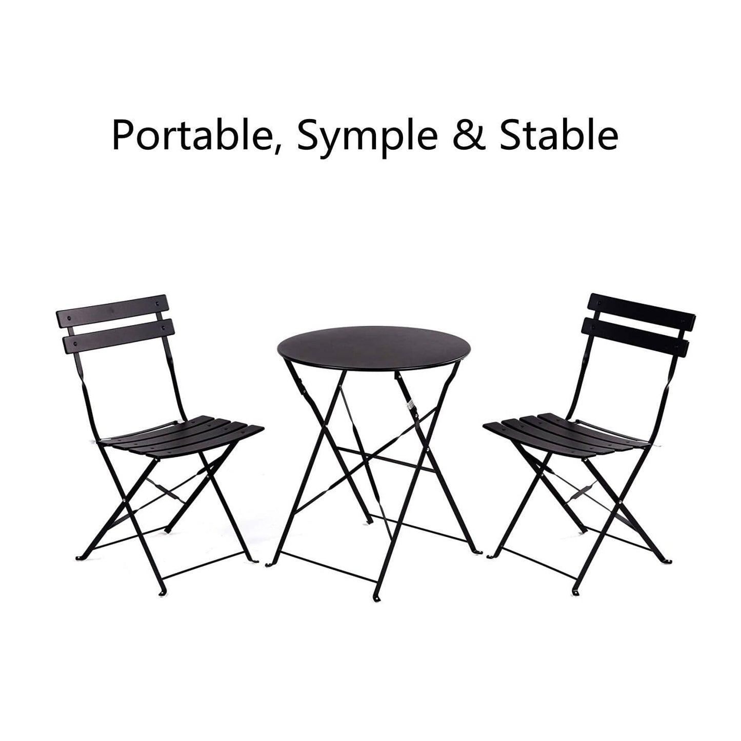 Ensemble bistro rond pour 2 personnes - 23,6 pouces de long