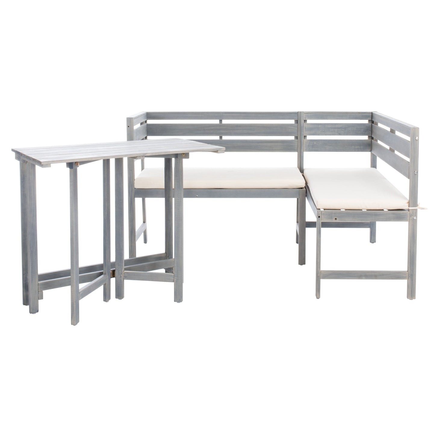 Ensemble de salon d'angle d'extérieur Kenna 3 pièces pour balcon SAFAVIEH - 39 L x 19 P x 33 H
