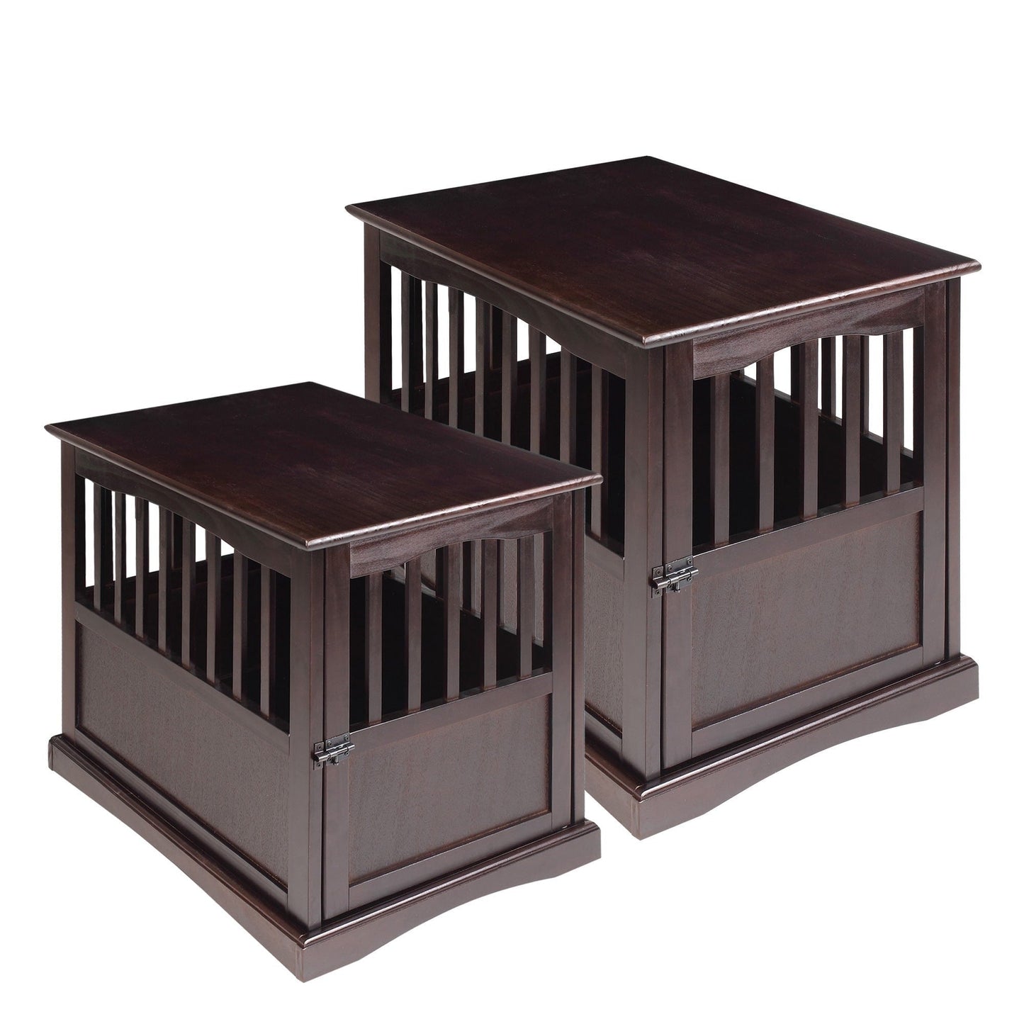 Table d'appoint en bois blanc pour cage pour animaux de compagnie avec porte verrouillable