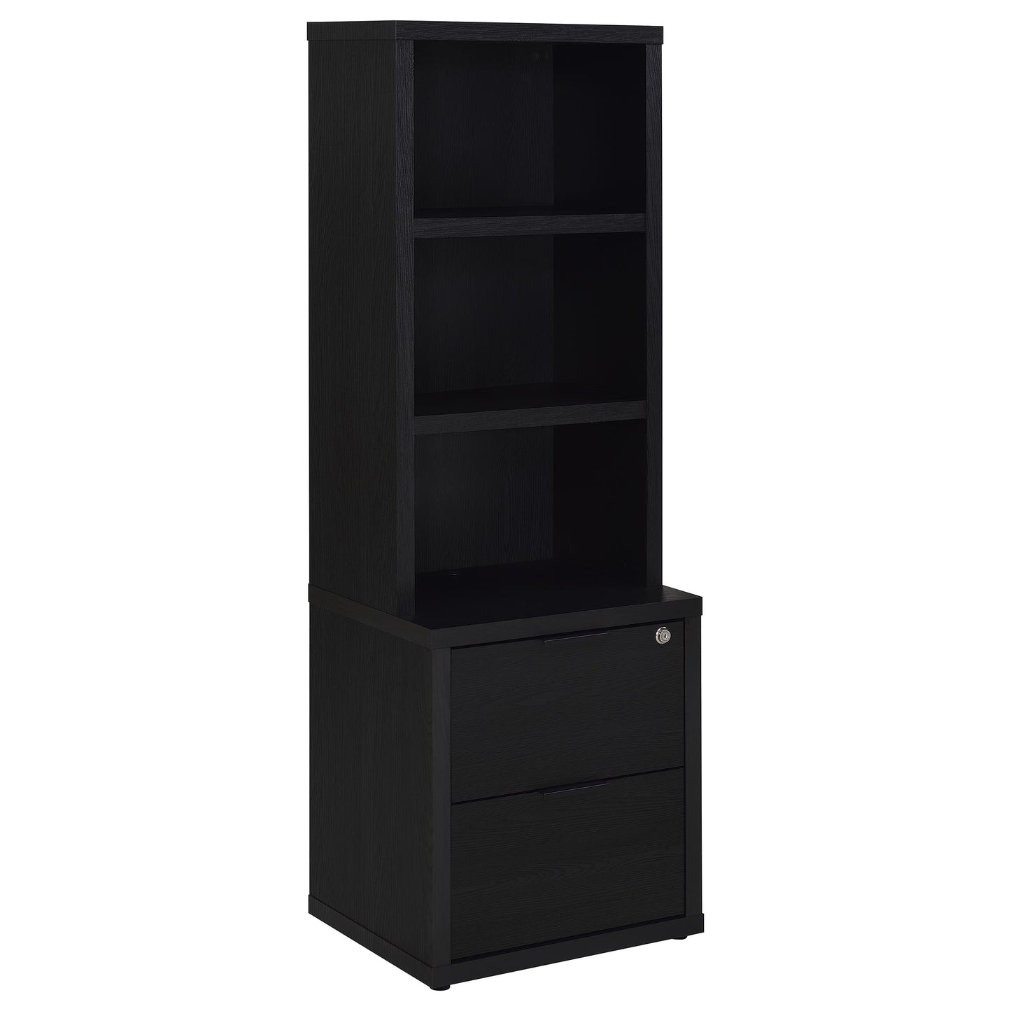 Ensemble bibliothèque murale 3 pièces Westpark avec port USB, noir