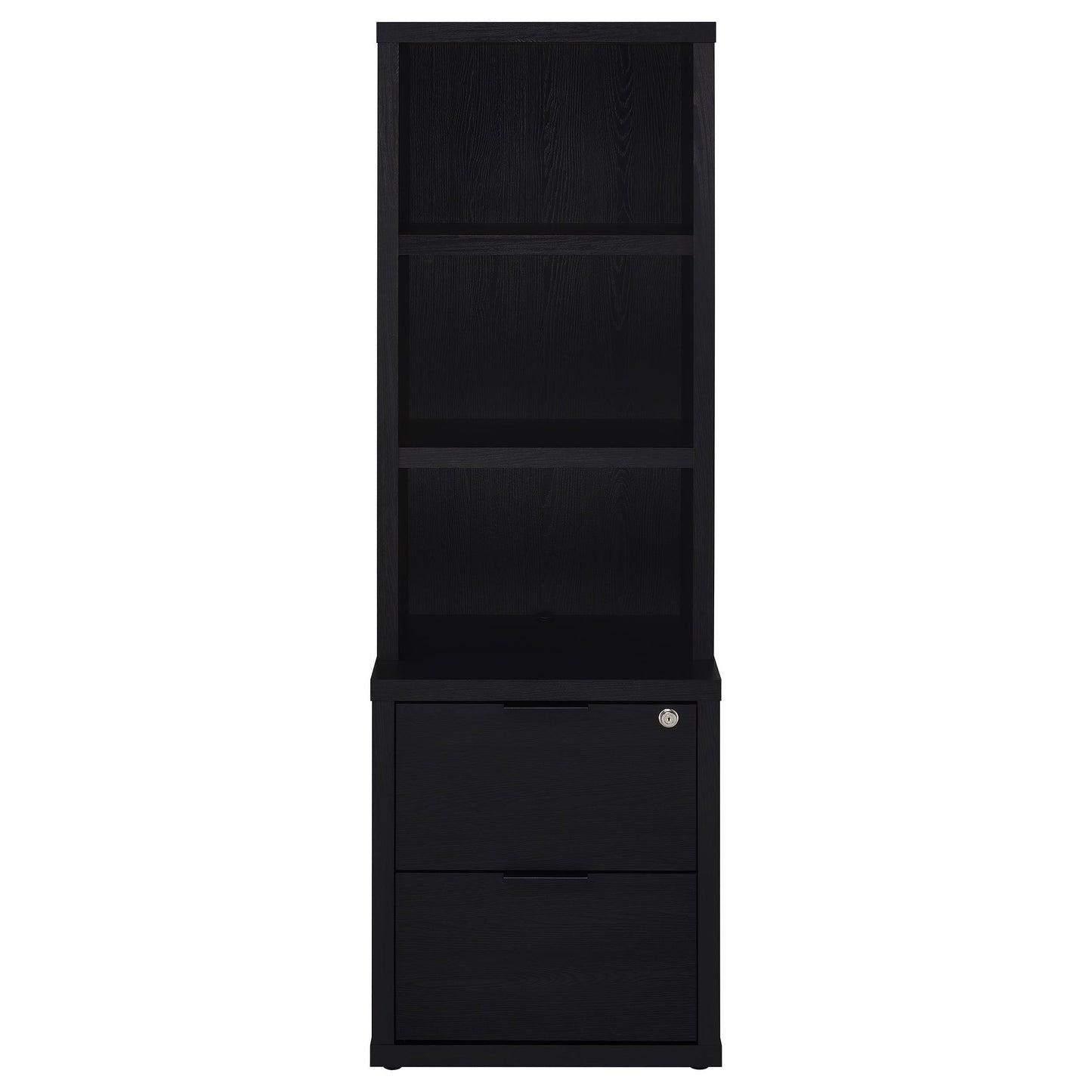 Ensemble bibliothèque murale 3 pièces Westpark avec port USB, noir