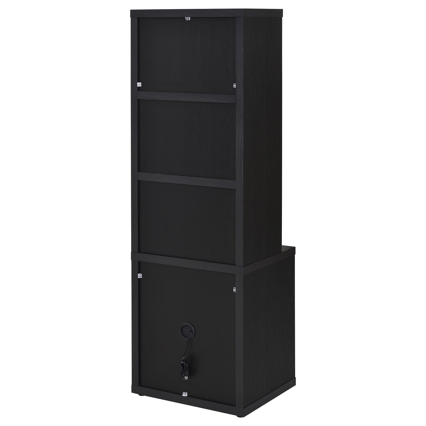 Ensemble bibliothèque murale 3 pièces Westpark avec port USB, noir