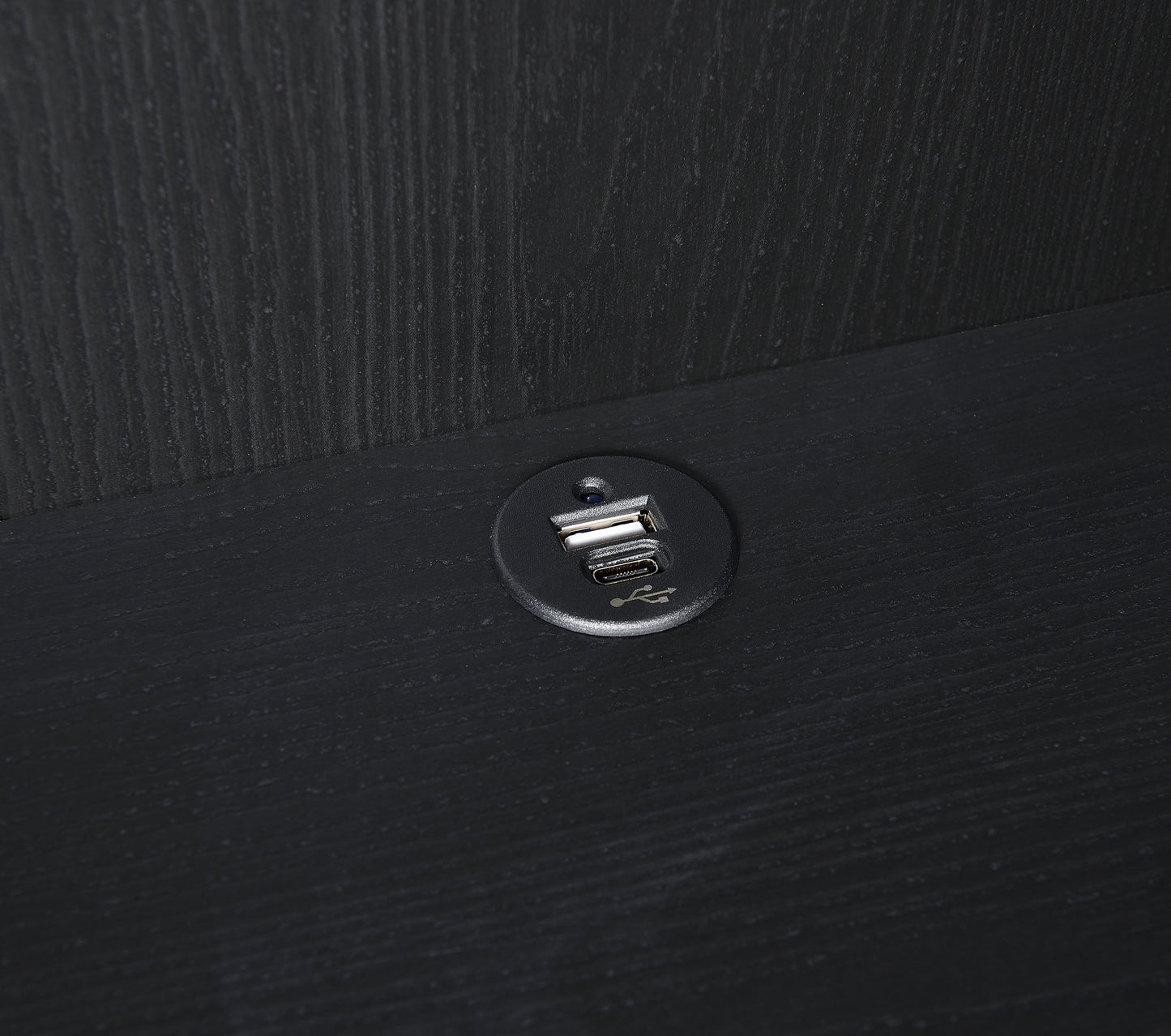 Ensemble bibliothèque murale 3 pièces Westpark avec port USB, noir