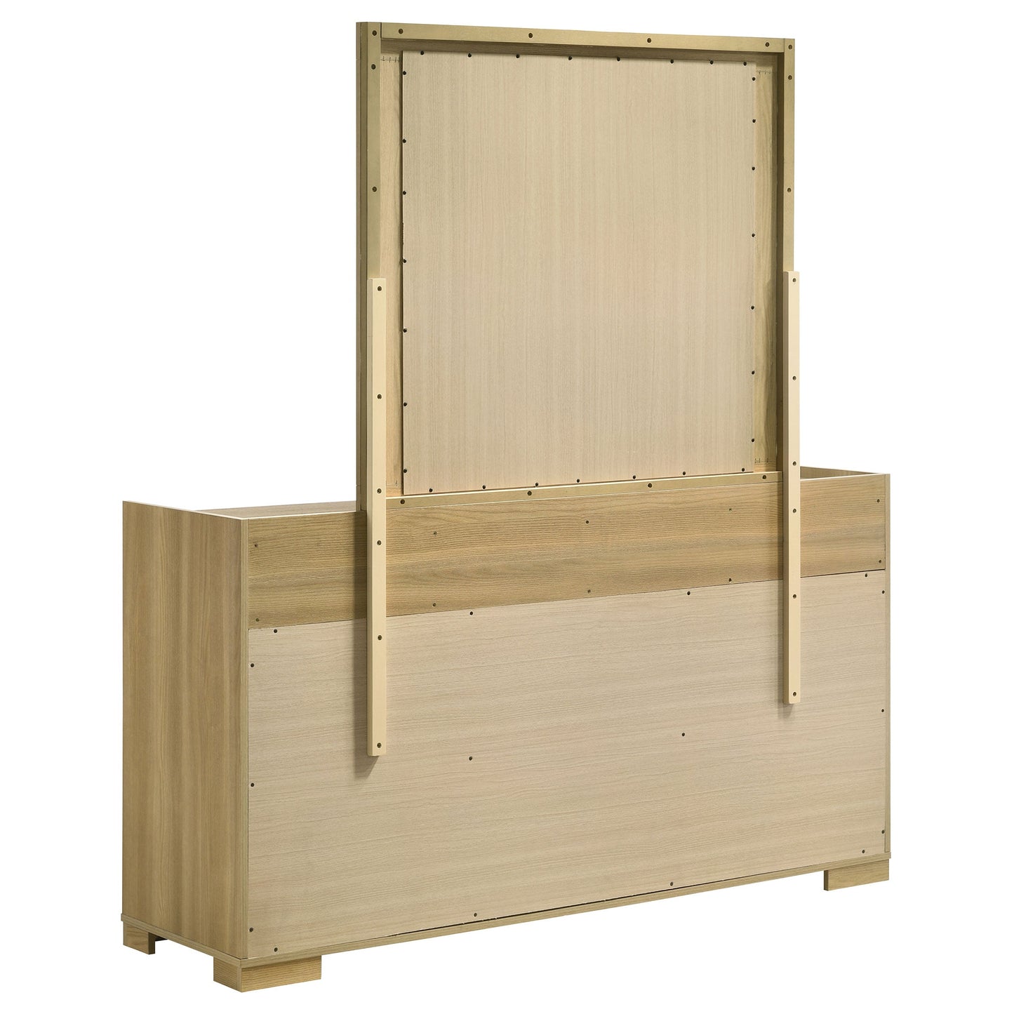Commode 6 tiroirs avec miroir Hyland Naturel