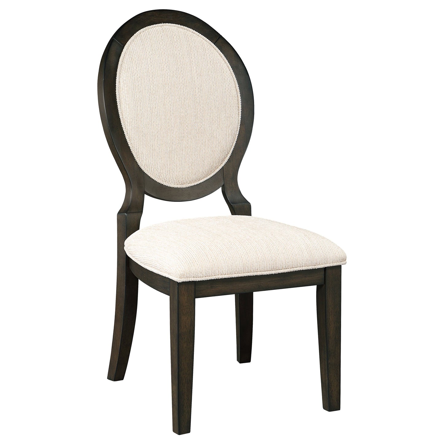 Ensemble de table de salle à manger ronde en bois Twyla 5 pièces, couleur cacao foncé