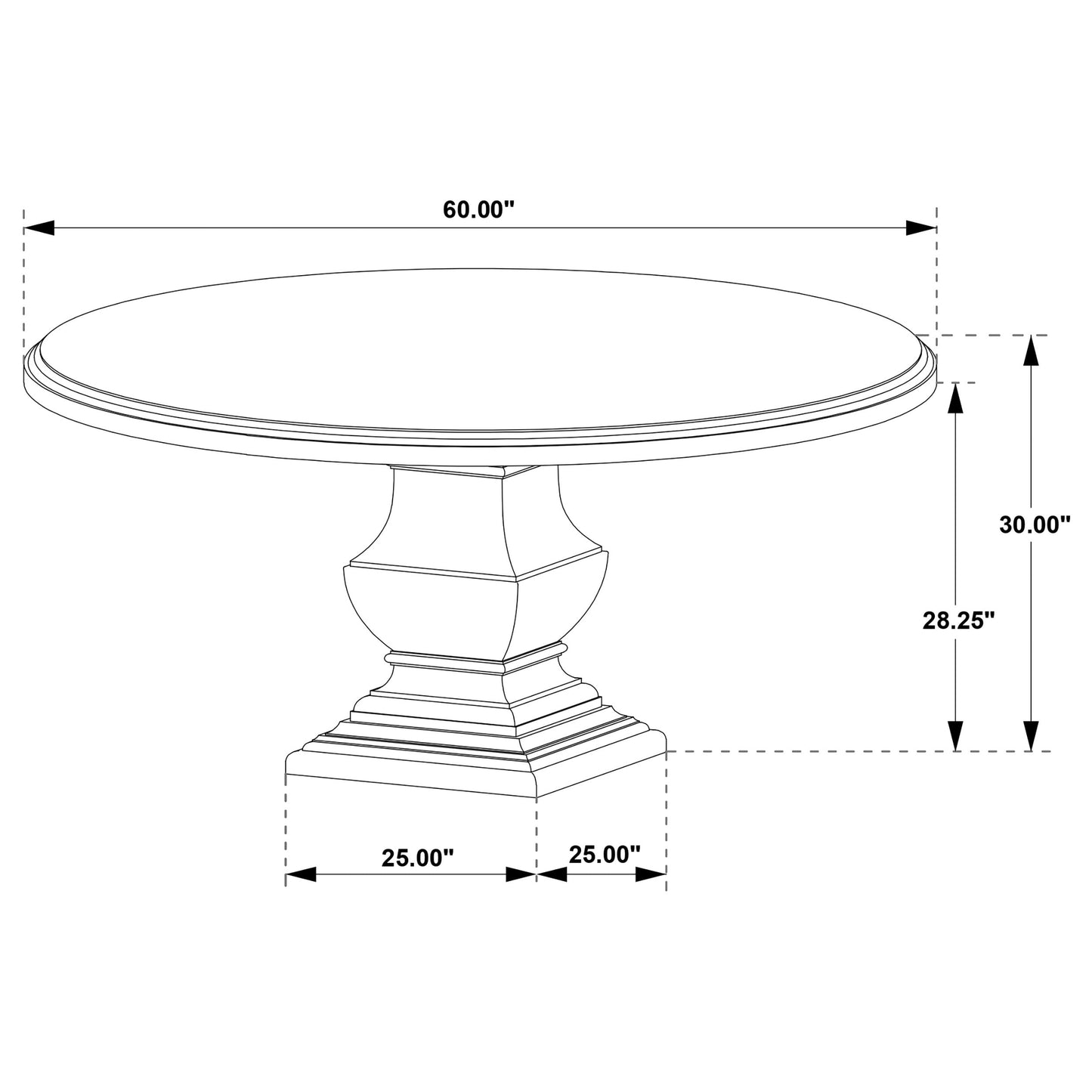 Ensemble de table de salle à manger ronde en bois Twyla 5 pièces, couleur cacao foncé