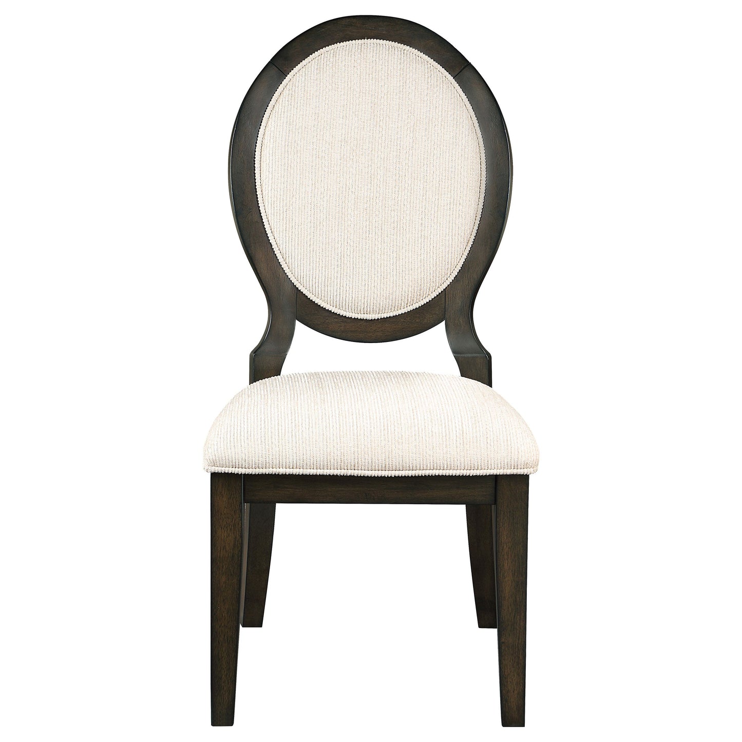 Ensemble de table de salle à manger ronde en bois Twyla 7 pièces, couleur cacao foncé