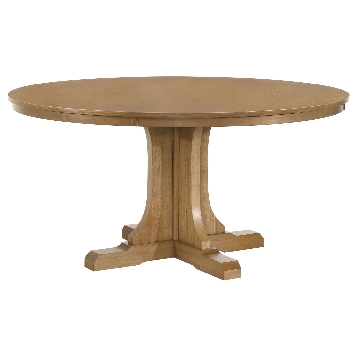 Ensemble de table à manger ronde Hartville 5 pièces, brun clair naturel