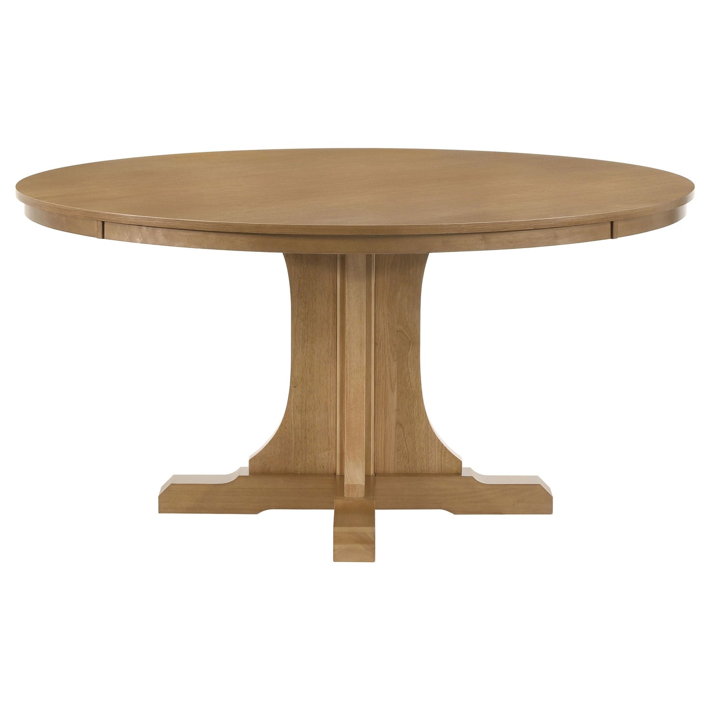 Ensemble de table à manger ronde Hartville 5 pièces, brun clair naturel