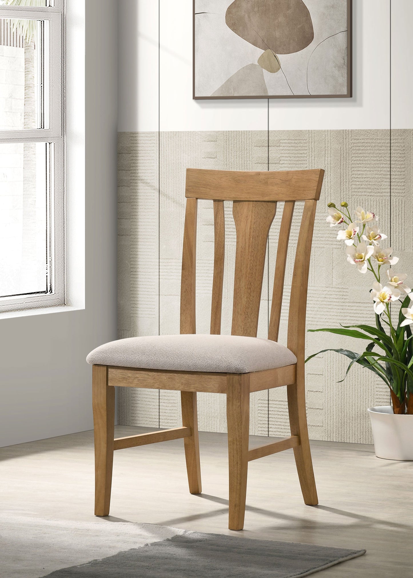Chaise de salle à manger Hartville, brun clair naturel (lot de 2)