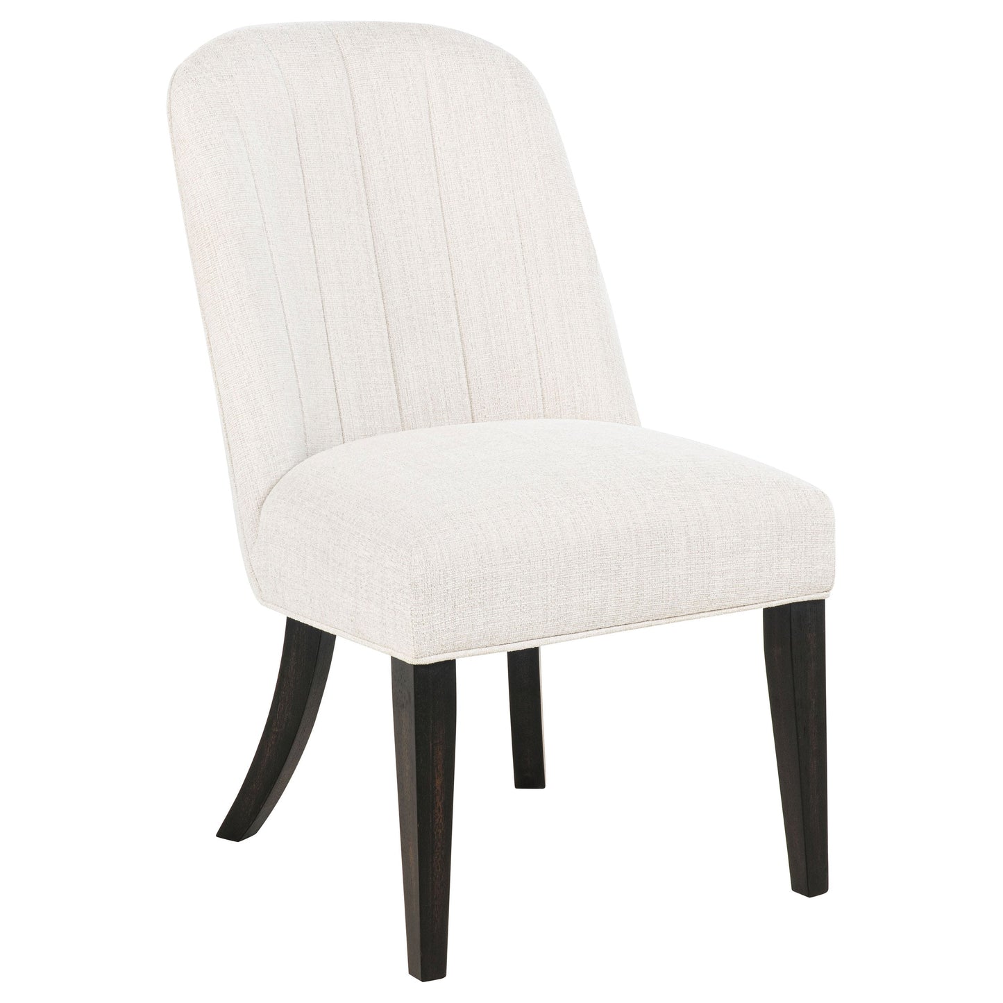 Chaise de salle à manger rembourrée Leandro crème (lot de 2)