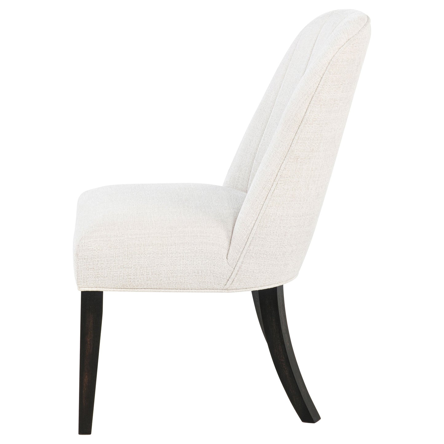 Chaise de salle à manger rembourrée Leandro crème (lot de 2)